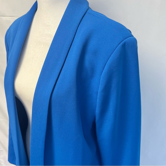 Venus Royal Blue Women’s Open Front Blazer Coat Jacket Size 14 Business Suit - Picture 4 of 15